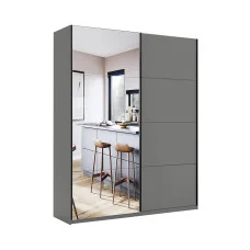 Шафа-купе з дзеркалом 1,5 х2, 1Доні / Doni Графіт MiroMark DN-15-GT