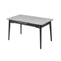 Керамический стол TM-89 калакатта мрамор (серая керамика)  +  черный Vetro mebel
