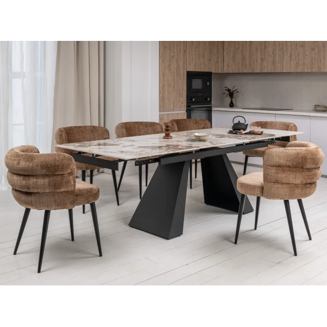 Керамический стол Чезаре TML-1100 патагония  +  черный Vetro mebel