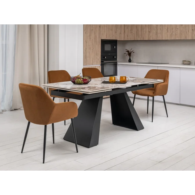 Керамический стол Чезаре TML-1100 патагония  +  черный Vetro mebel