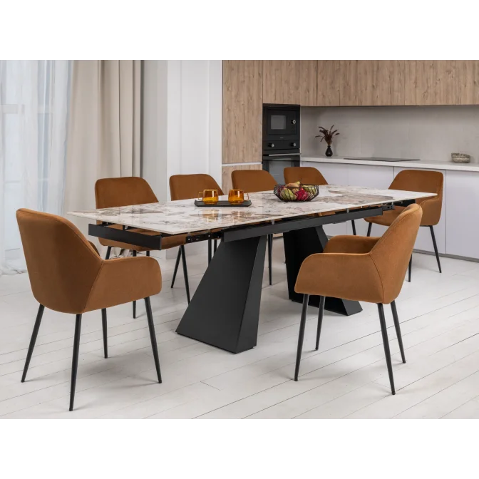 Керамический стол Чезаре TML-1100 патагония  +  черный Vetro mebel