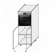 Кухонная секция Пенал Миллениум 60ПД/1420 Духовка Левая ML-661W/9003L MiroMark