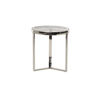 Кофейный стол CB-2 прозрачный серебро Vetro mebel