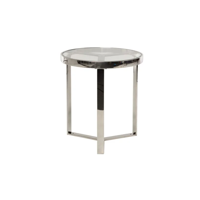 Кофейный стол CB-2 прозрачный серебро Vetro mebel