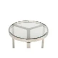Кофейный стол CB-2 прозрачный серебро Vetro mebel