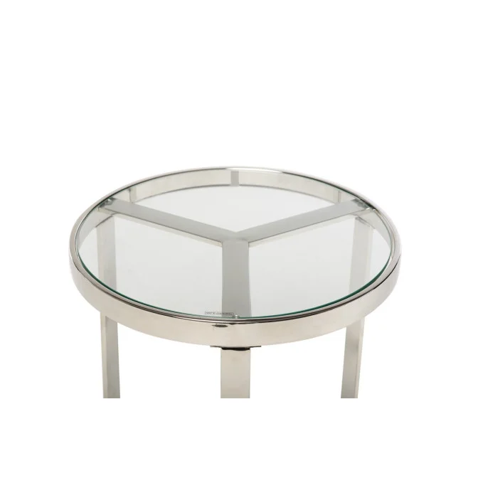 Кофейный стол CB-2 прозрачный серебро Vetro mebel