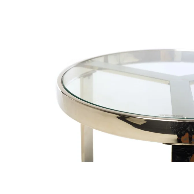 Кофейный стол CB-2 прозрачный серебро Vetro mebel