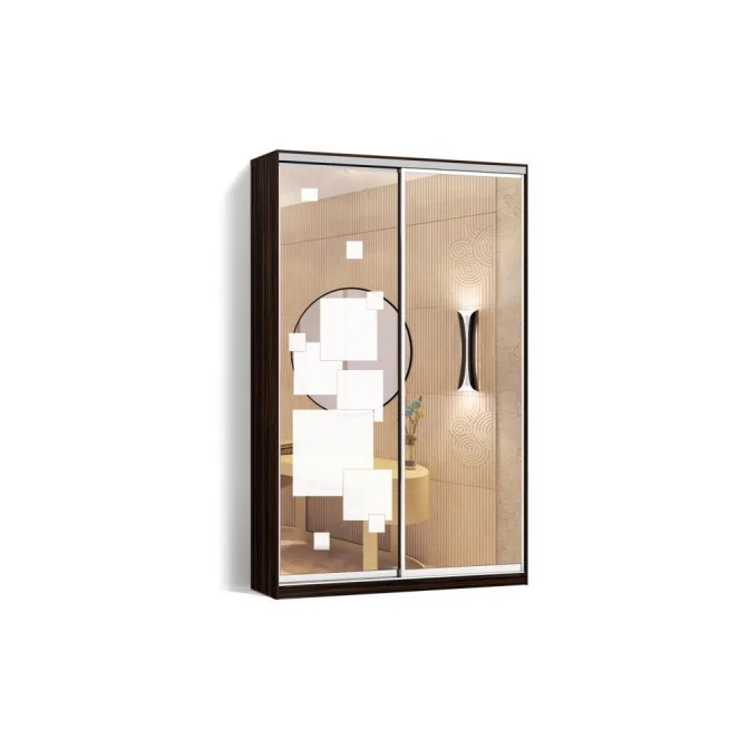 Шафа-купе Класик-1 Дводверна Дзеркало  +  Піскострум Luxe Studio Matroluxe