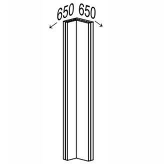Кухонная секция Глори нижняя угол Н 90° 650х650/820 Обманка GL-095W/01 MiroMark