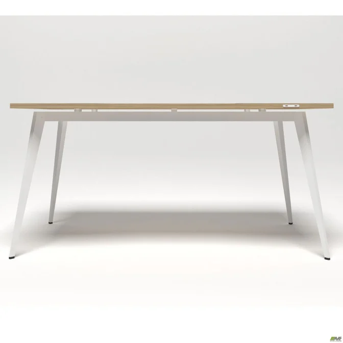 Стол + USB Delta DL-106 (1590х800х750мм) Блэквуд Ячменный/Каркас белый AMF
