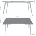 Стол + USB Delta DL-106 (1590х800х750мм) Блэквуд Ячменный/Каркас белый AMF
