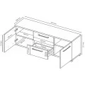 Тумба ТВ 1,5м Фемелі / Family Глянець Білий MiroMark FM-150-WB