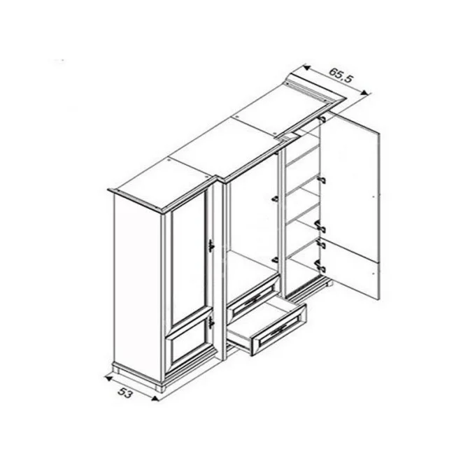 Шкаф Соната 3d/2s Gerbor Холдинг фото