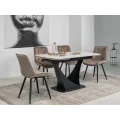 Стілець M-48 капучино велюр  +  чорний Vetro mebel