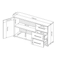 Комод 2Дв 3Ящ Фемели / Family Глянец Белый MiroMark FM-62-WB