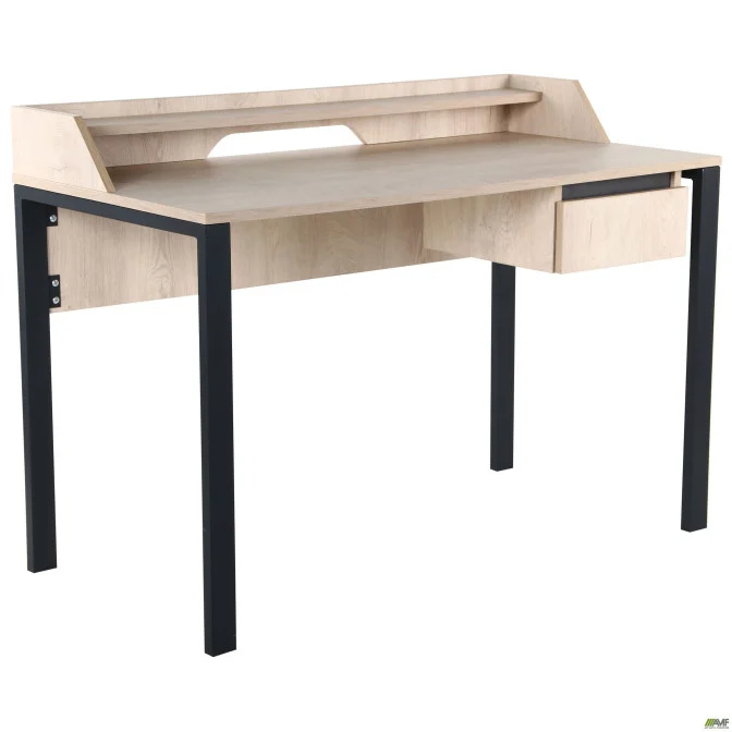 Комп'ютерний стіл Pluto Top SH (1200х600х750) Дуб Ендгрейн/Чорний графіт AMF