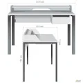 Комп'ютерний стіл Pluto Top SH (1200х600х750) Дуб Ендгрейн/Чорний графіт AMF