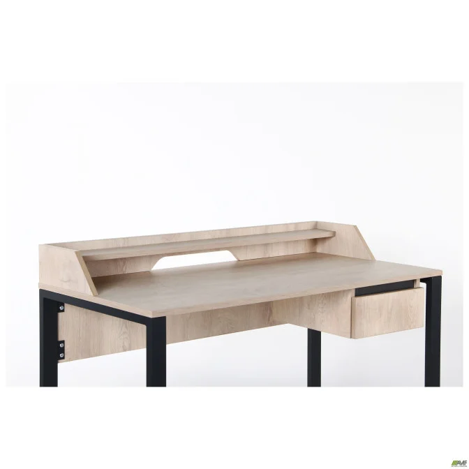 Комп'ютерний стіл Pluto Top SH (1200х600х750) Дуб Ендгрейн/Чорний графіт AMF