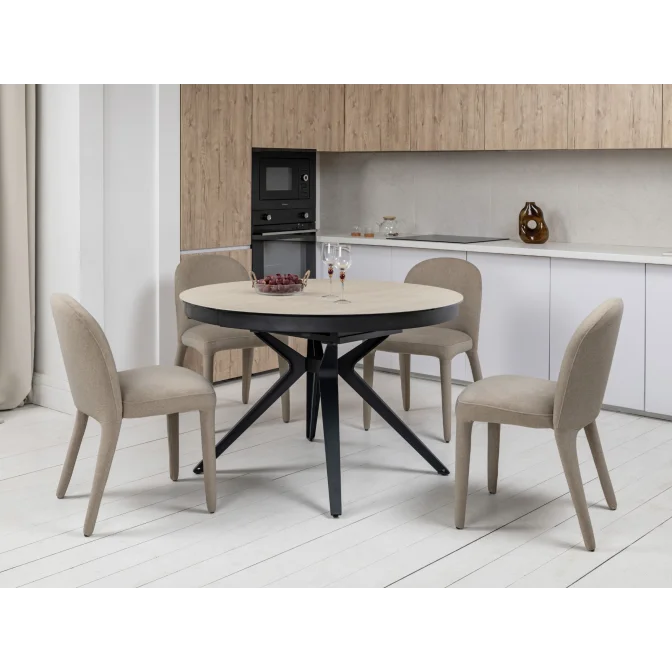 Керамический стол Ноэми TML-996 вествуд  +  черный Vetro mebel