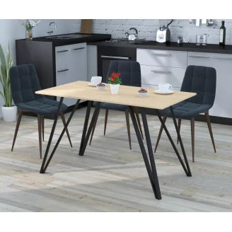Стол обеденный Лима 120-65 столешница прямые углы Loft Design