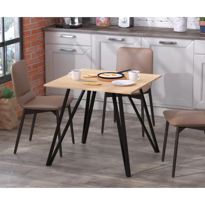 Стол обеденный Лима 80-80 столешница прямые углы Loft Design