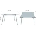 Стол переговоров Delta DL-110 (1190х1190х750мм) Блэквуд Ячменный/Каркас белый AMF