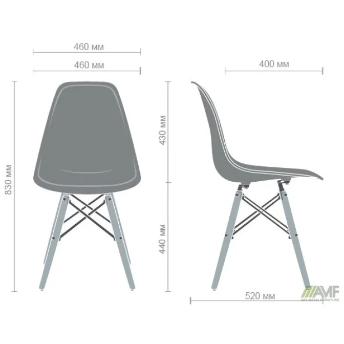 Стул Aster RL Wood Пластик Белый AMF