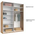 Шафа-купе з дзеркалом 2,0x2,4 Белла / Bella Глянець Білий MiroMark BL-86-WB