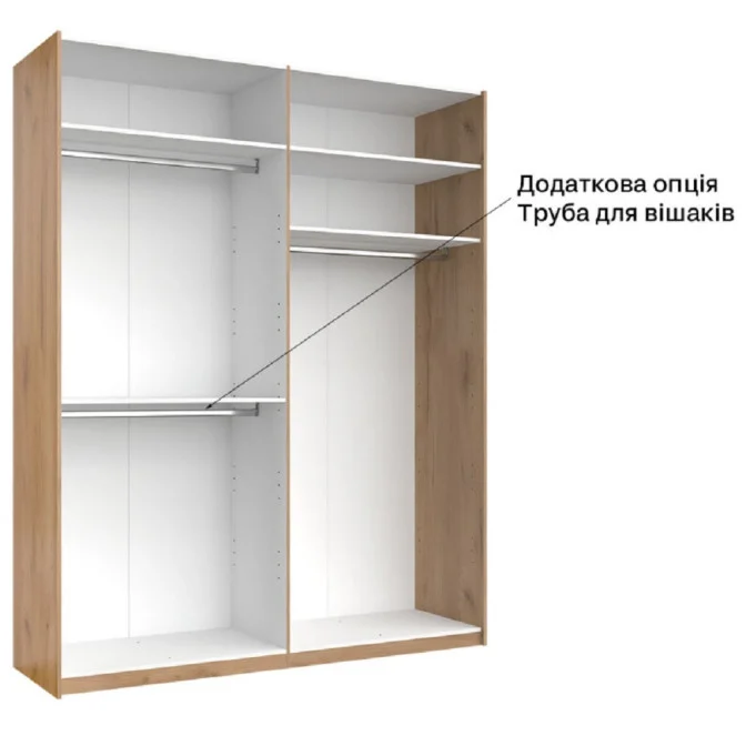 Шафа-купе з дзеркалом 2,0x2,4 Белла / Bella Глянець Білий MiroMark BL-86-WB