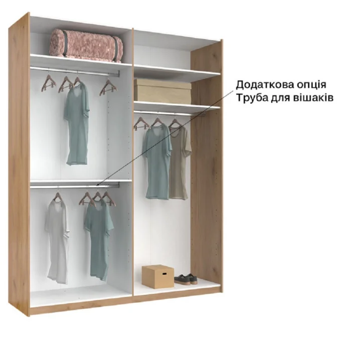 Шафа-купе з дзеркалом 2,0x2,4 Белла / Bella Глянець Білий MiroMark BL-86-WB