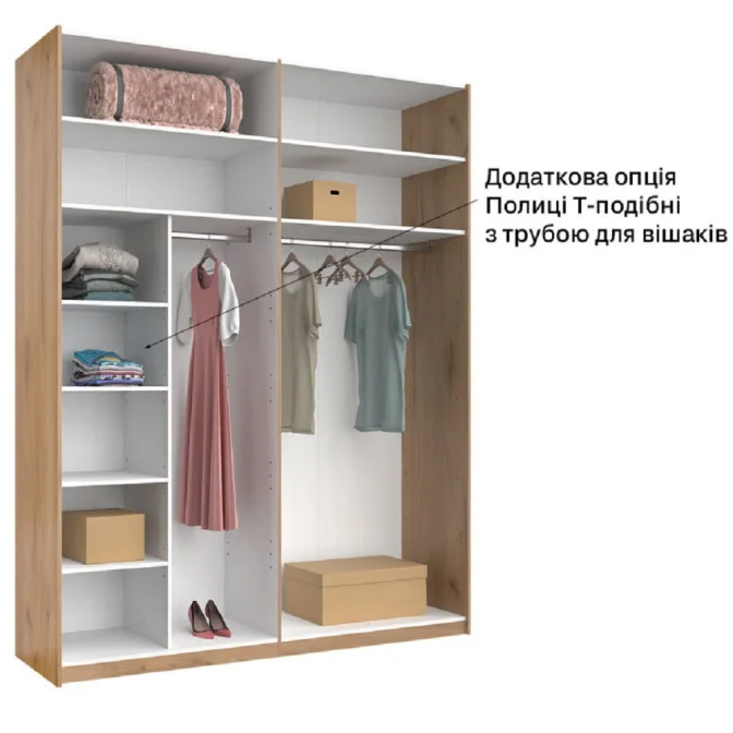 Шафа-купе з дзеркалом 2,0x2,4 Белла / Bella Глянець Білий MiroMark BL-86-WB