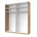 Шафа-купе з дзеркалом 2,0x2,4 Белла / Bella Глянець Білий MiroMark BL-86-WB