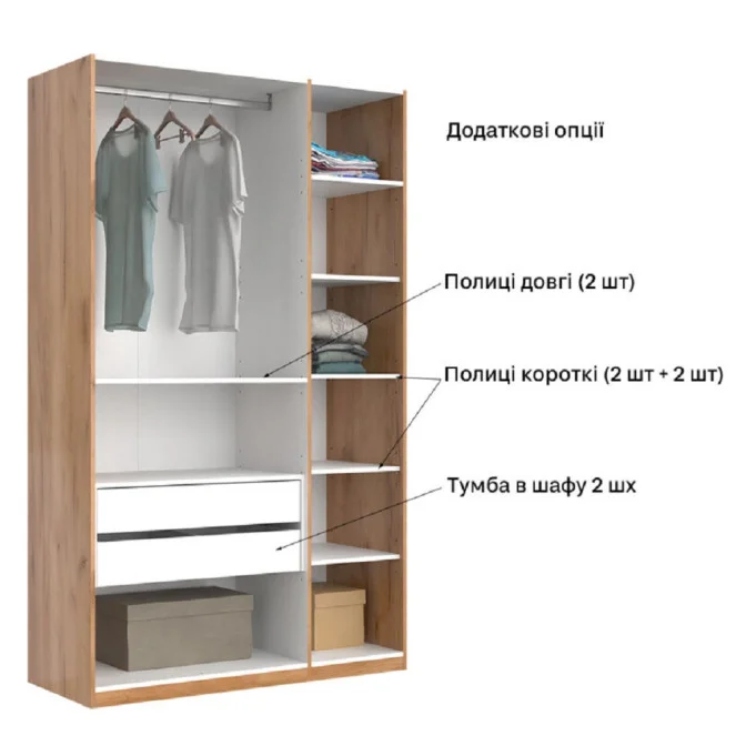 Шкаф Фемели 3Дв без зеркала MiroMark фото