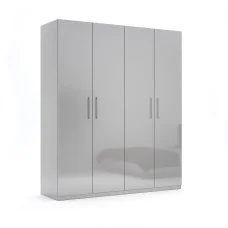 Шафа 4Дв без дзеркала Меги / Megy Глянець Шиншила Сіра MiroMark MG-24-GG
