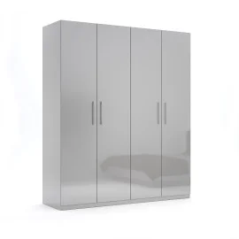 Шкаф 4Дв без зеркала Меги / Megy Глянец Шиншила Серая MiroMark MG-24-GG