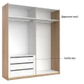 Шафа-купе 2,0x2,1 Белла / Bella Глянець Білий MiroMark BL-20-WB