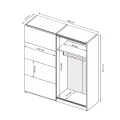 Шафа-купе 2,0x2,1 Белла / Bella Глянець Білий MiroMark BL-20-WB