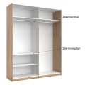 Шафа-купе 2,0x2,1 Белла / Bella Глянець Білий MiroMark BL-20-WB