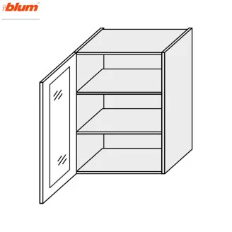 Кухонная секция Валенсия верхняя 40В/720 1дв Витрина Pro Blum VL-445W/9003 MiroMark