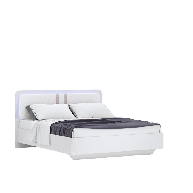 Кровать без каркаса 1,8х2,0 Белладжио / Bellagio Глянец Белый MiroMark BD-38-WB