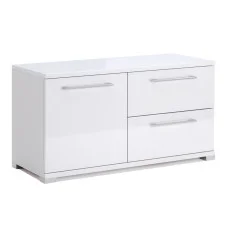 Тумба ТВ 1,0м Фемелі / Family Глянець Білий MiroMark FM-100-WB