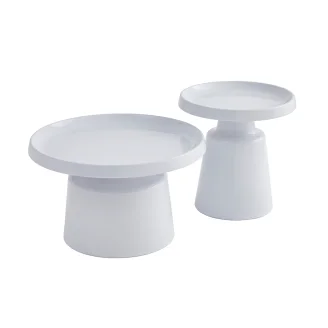 Комплект журнальних столів CT-45 Беніто білий  +  білий Vetro mebel