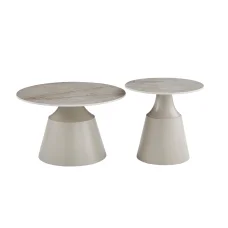 Комплект журнальных столов CT-42 Дадди мистик грей  +  капучино Vetro mebel