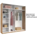 Шафа-купе без дзеркала 2,5*2,1 Асті / Asti Глянець Білий - Дуб Крафт MiroMark AS-25-WB