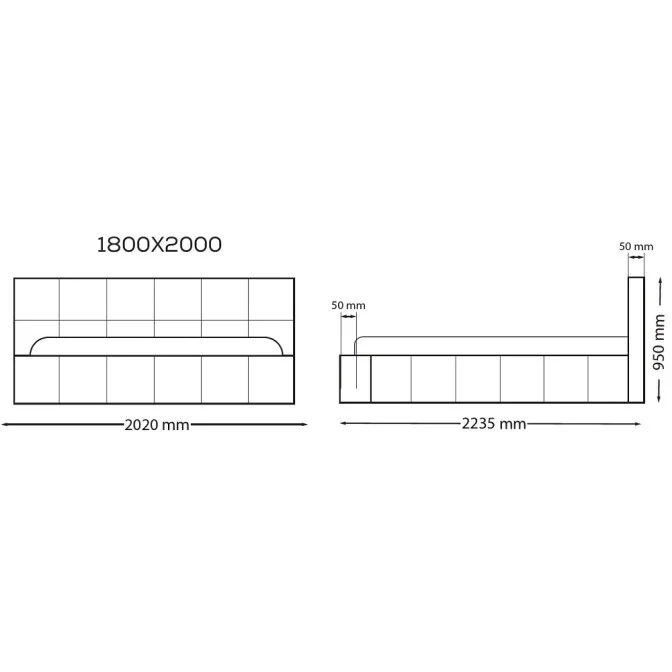 Кровать Мягкая обивка с подъёмным механизмом 1,8х2,0 Тони / Tony MiroMark SF-48-TO
