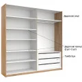 Шкаф-купе 2,5x2,1 Белла / Bella Глянец Белый MiroMark BL-21-WB