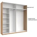 Шкаф-купе 2,5x2,1 Белла / Bella Глянец Белый MiroMark BL-21-WB