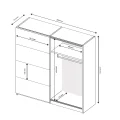 Шкаф-купе 2,5x2,1 Белла / Bella Глянец Белый MiroMark BL-21-WB