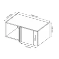 Антресоль Корпус Кут 90 градусів Ідея / Idea Глянець Білий MiroMark ID-20-WB