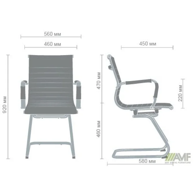 Крісло Slim CF (XH-632C) сірий AMF